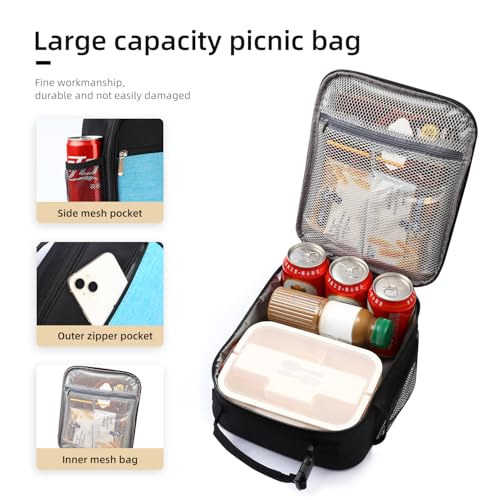 Lovoeo Lunch box Lunch bag for men women Insulated Lunchbox Lunch bags for Work Picnic Travel (Thicken blue) - color: Thicken blue
