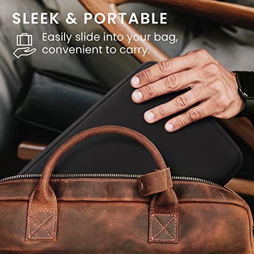 kwmobile Neoprene Pouch Compatible with 9,7"-11" Tablet - Universal Sleeve Case Cover with Zipper for Tablet - Black - color: black, size: 9,7"-11" Tablet