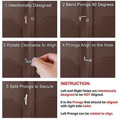 Youngever 6 Pack Heavy Duty Plastic Two Pocket Folders with 3 Prongs, Metal Prongs Fastener, Heavy Duty Plastic 2 Pocket Folder (Brown) - color: Brown