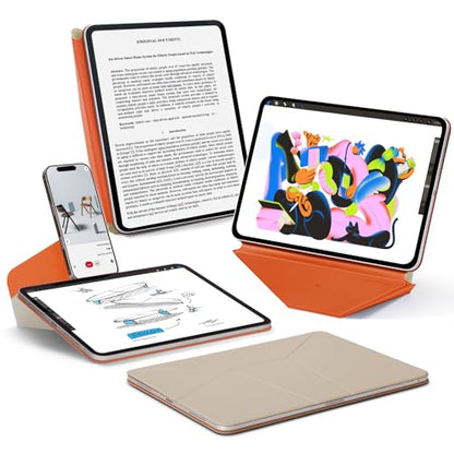MOFT Dynamic Folio Case for iPad Pro 13-inch (M5 2025/M4 2024), Slim Magnetic Stand Case with 20+ Viewing Angles, Auto Wake/Sleep, Ultra Thin, Beach White x Terracotta - color: Beach White x Terracotta, size: iPad Pro 13"(M5 2025/M4 2024)