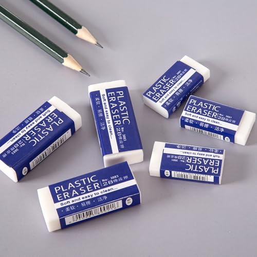 10 Pack Pencil Erasers, Large White Erasers for School Office, Art Erasers for Drawing