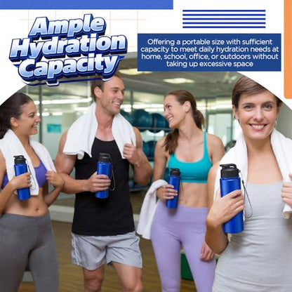 Mifoci 20 Pieces Water Bottle Bulk 17 oz Plastic Water Bottles Bulk Gym Sports Adults Reusable Large Bottles with Leak Proof Flip Top for Party Outdoor (Solid Blue) - color: Solid Blue