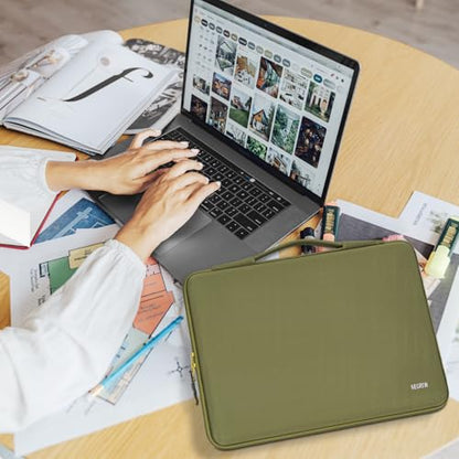 Hard Laptop Sleeve Case for 13.6" MacBook Air, 14" MacBook Pro | Fit MacBook Air M2/M3 A2681 A3113, 14" MacBook Pro M4/M3/M2/M1 Pro/Max A3112 A3401 A3185 A2992 A2918 A2779, Water-Resistant - color: Green