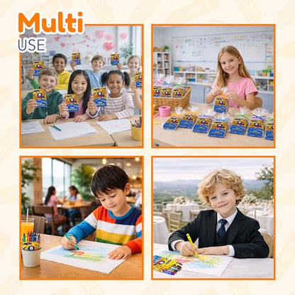 4E's Novelty 48 Boxes of 8-Packs Bulk Crayons for Kids, Classroom Crayons Bulk Teachers Supplies, School Supplies, Restaurants, Birthday Party Favors Non-Toxic (48 of 8-Packs) - style: 48 of 8-Packs