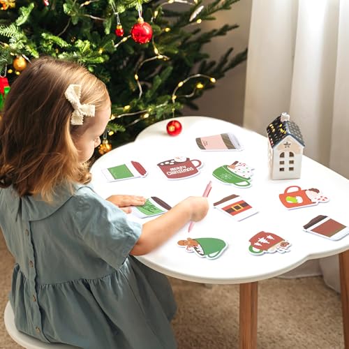 Xqumoi 30 Pack Christmas Coffee Cup Sticky Notes - Xmas Tree Stocking Self Sticky Notepads Self-Adhesive Writing Memo Pads for Latte Lover Gift Office School Supplies Party Favors Goodies Bag Fillers - style: Christmas (Coffee Cup)