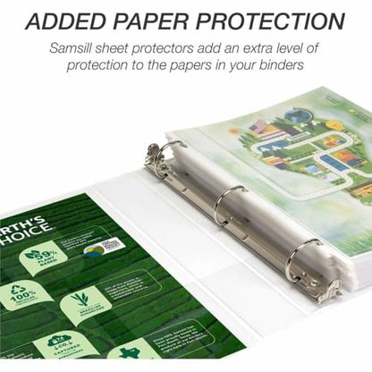 Samsill Plant-Based 1.5 Inch Durable D-Ring, View Binder, Eco-Friendly, USDA Certified Biobased, White - color: White, size: 1.5-Inch, style: Single