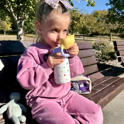 BOTTLE BOTTLE Kids Insulated Water Bottle with Straw Lid and Handle 16 oz Stainless Steel Vacuum Tumbler Water Bottles for School Outdoor Travel Gifts for Boys and Girls Stellar Pop - color: stellar pop