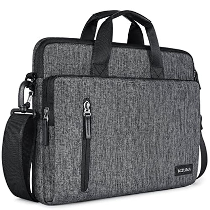 KIZUNA Laptop Bag Case 14 Inch Shoulder Sleeve Briefcase for 15" MacBook air M3 M2 2024/Lenovo Flex 14/14" HP EliteBook 840 G5/HP Pro 14 G3/Dell Latitude 7490/15" Surface Laptop 3, Grey - color: Grey, size: 14 Inch