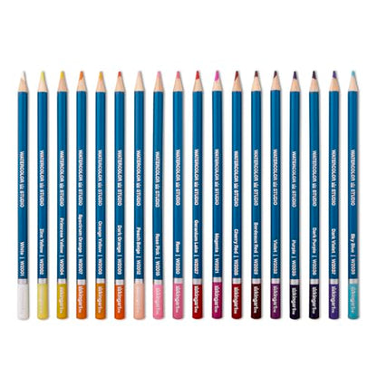 KINGART 36 Count Watercolor Pencils, Vibrant Pigments for Blending, Drawing & Painting, Pre-Sharpened, Water Soluble Pencils