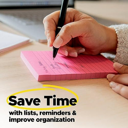 Post-it Notes, 3 x 3 in, Poptimistic Collection, 3 Lined Pads | School Supplies and Office Products - size: 0.7" x 3.8"