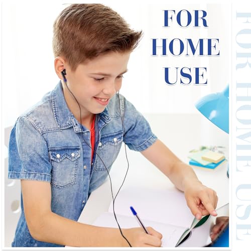 Kanayu 50 Pack Wired Earbuds Bulk for Classroom Ear Headphones Wired Basic Student Earbuds No Microphone with 3.5mm Jack for Class Laptop School Library, Individually Bagged (Dark Blue) - color: Dark Blue