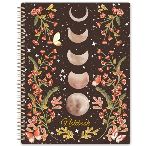 Spiral Notebook - Notebooks Spiral Bound with Back Pocket, Journal Notebook | Spiral Journal for Women, 8.5" x 10.5", 144 Pages, College Ruled Writing Notebook, 100gsm Paper, for Office & School