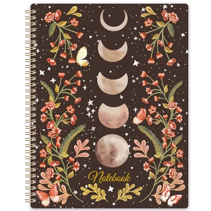 Spiral Notebook - Notebooks Spiral Bound with Back Pocket, Journal Notebook | Spiral Journal for Women, 8.5" x 10.5", 144 Pages, College Ruled Writing Notebook, 100gsm Paper, for Office & School