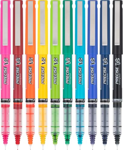 PILOT Precise V5 Capped Liquid Ink Rollerball Pens, Extra Fine Point Ink Pens 0.5 mm, Colored, Assorted Colors, Deal for School, Journaling, & Office Writing (Pack of 120) - size: 1 Count (Pack of 120)
