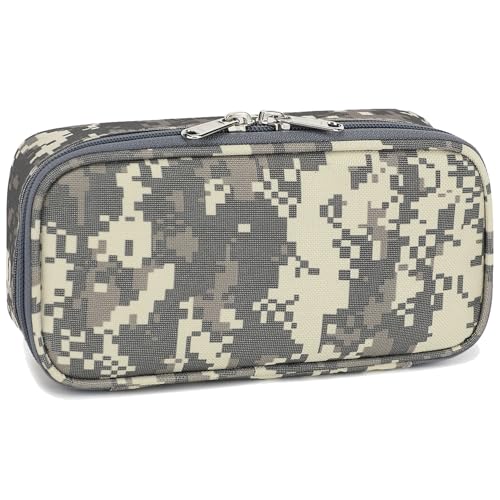 FlowFly Large Capacity Pencil Case for Kids, Boys & Girls – Zippered Multi-Functional Pen Pouch, Soft & Portable Pencil Bag for School, Teens, Students, Digital Camo - color: Digital Camo