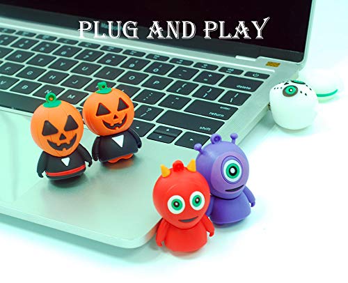 16GB USB Flash Drive 5 Pcs Halloween Pattern, BorlterClamp Memory Stick Thumb Drive, for Family and Friends - color: Halloween Pattern 16GB*5