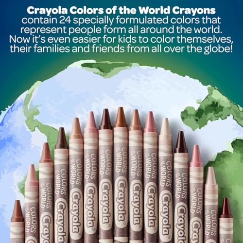 Crayola Colors of The World Bulk Crayon Classpack (480ct), 24 Colors, Kindergarten & Elementary Classroom Must Haves, School Supplies for Teachers, Ages 3+ - style: 480 Count