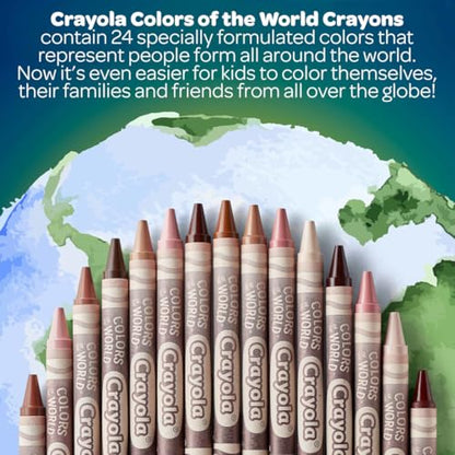 Crayola Colors of The World Bulk Crayon Classpack (480ct), 24 Colors, Kindergarten & Elementary Classroom Must Haves, School Supplies for Teachers, Ages 3+ - style: 480 Count