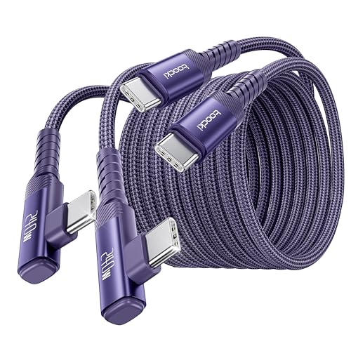 USB C Cable [2Pack, 10ft] 240W Fast Charging Type C Cord, Nylon Braided USB 2.0 Cable for iPhone 17 16 15 Pro Plus Pro Max Air, iPad Pro, Samsung Galaxy S24 S23, Switch, MacBook Pro, Pixel-Purple - color: Purple, size: 10+10FT