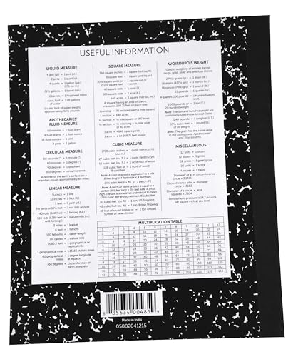 School Smart Flexible Cover Ruled Composition Book, 8-1/2 x 7 Inches, 40 Pages