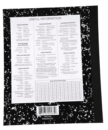 School Smart Flexible Cover Ruled Composition Book, 8-1/2 x 7 Inches, 40 Pages