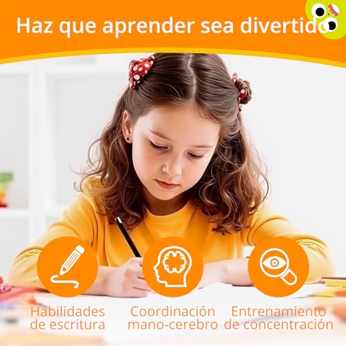 Large Magic Grooved Writing Practice for Kids 3-5 – Spanish Edition | Grooved Writing Books Ages 6-8, Handwriting Practice for Kids 5-7, Preschool Tracing Workbook for Boys & Girls - size: Spanish