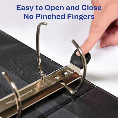 Avery Heavy-Duty View 3 Ring Binder, 4 Inch One Touch EZD Rings, 4.5 Inch Spine, 1 Pacific Blue Binder (79814) - size: 4"