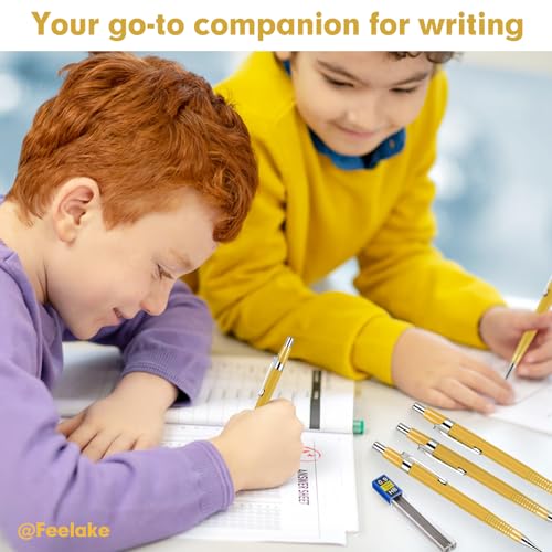8 PCS Metal Mechanical Pencil,Durable 0.9mm Drafting Pencil,Comes With 8 PCS of 9 mm lead pencil refills, Pencils Mechanical For Writing,Drawing & Gifting