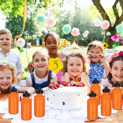 Zubebe 36 Pcs Sports Water Bottles Bulk Squeeze Reusable Plastic Water Bottles Back to School Supplies Summer Gifts for Students School Travel Hiking Cycling Event Team Gift - color: Orange