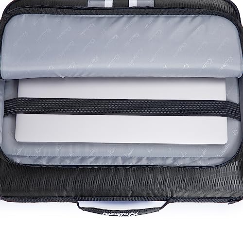 2-Inch 3 Rings Zipper Binder, Holds 15-Inch Laptop, Handle and Shoulder Strap Included, Black - color: Dark