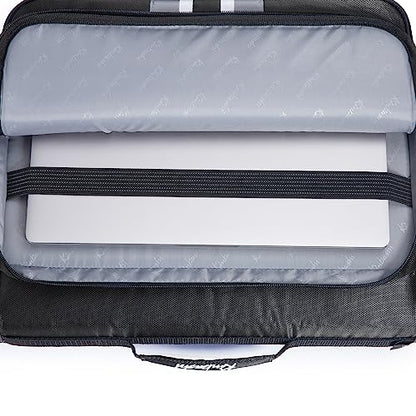 2-Inch 3 Rings Zipper Binder, Holds 15-Inch Laptop, Handle and Shoulder Strap Included, Black - color: Dark