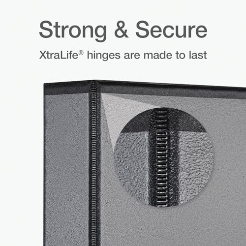 Oxford Ring Binders, 1.5" Round Ring Binders, View Binder, Covers on 3 Sides, XtraLife Hinge, Non-Stick, PVC-Free, Black, 350 Sheet Capacity (1002548) - color: Black, size: 1.5 Inch