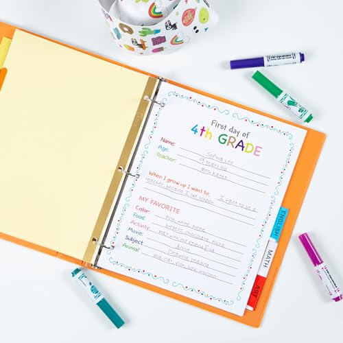 Avery Binder Dividers - 5-Tab Insertable Multicolor Big Tabs for Binders, 6 Sets of Dividers (11109) - size: 6-Pack