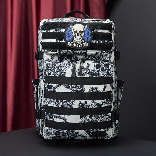 WOLFpak 45L Athletic Gym Backpack - Durable 1000D Waterproof Oxford Material with MOLLE Webbing, Laptop Pocket - color: Buried in Ink