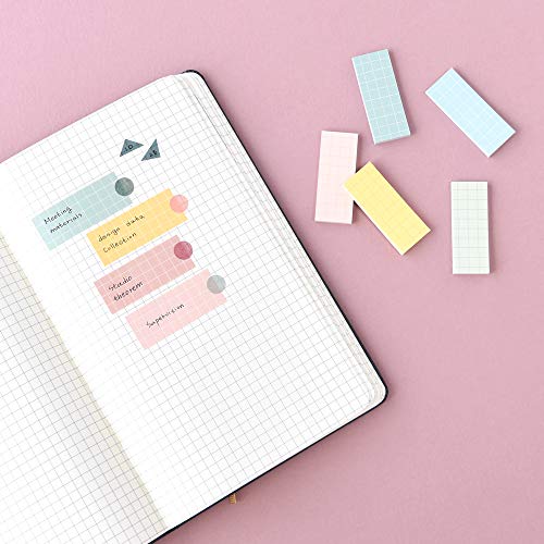 Monolike Color Palette Sticky Grid 500 C Set 4p - Self-Adhesive Memo Pad 30 Sheets - color: Grid 500 C