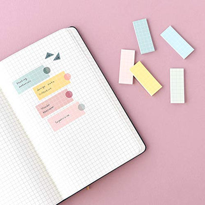 Monolike Color Palette Sticky Grid 500 C Set 4p - Self-Adhesive Memo Pad 30 Sheets - color: Grid 500 C