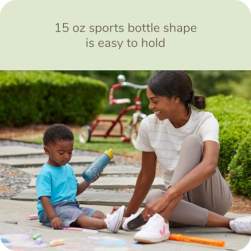 NUK Mini Me Flip Straw Toddler Water Bottle - color: Nature