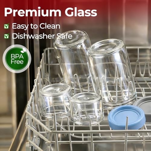 16+4 oz Glass Parfait Cups with Lids 2 Pack Overnight Oats Container | Dry Wet Separation, Jar for Overnight Oats,Chia Pudding,Snacks,Nuts, Fruit,Granola Toppings,Meal Prep - color: Mixed color 3