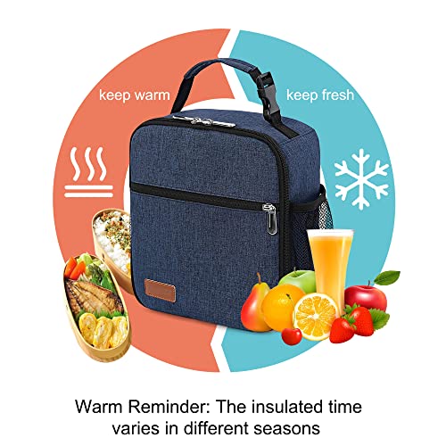 Lunch Box for Men & Women Durable Lunch Bag for Adults & Kids Reusable Small Lunchbox Blue - color: Blue
