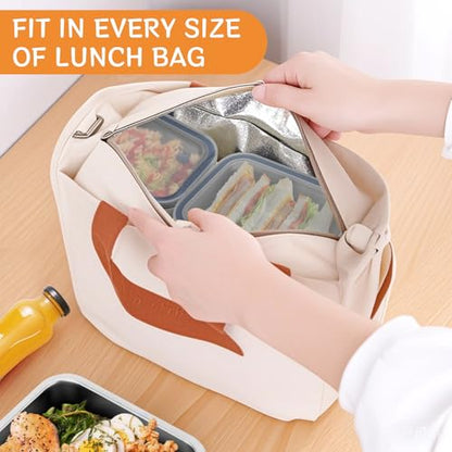 Cykorxicc 8-Piece 304 Stainless Steel Lunch Bento Box with Lids, Leakproof & Airtight Food Containers, Oven/Freezer/Dishwasher Safe,for Work,Travel, School