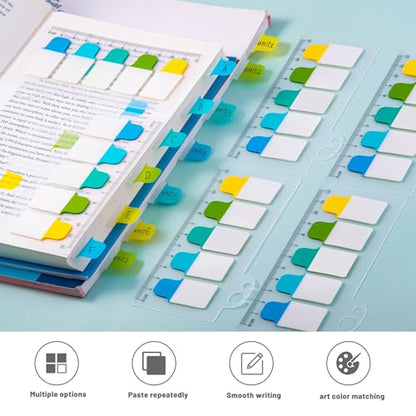 Golcellia 6 Pcs Sticky Tabs - 600 Sheets 5 - Color Notebook Index Tabs - Sticky Flags, Page Tabs - Durable Divider & Binder Tabs for Books & Bibles - color: Classic-02