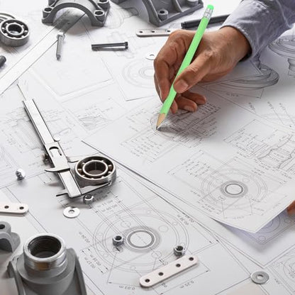 PATIKIL Round Pencils, 48 Pack HB Graphite Pencils with Eraser Wood Pencils Cute Pencil for Classroom Teacher Office Supplies, Green - color: Green