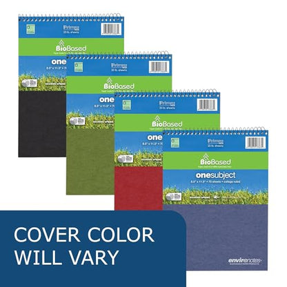 ROARING SPRING Environotes College Ruled 1 Subject Recycled Spiral Notebook, Assorted Earthtone Covers,8.5" x 11.5" 70 Sheets - size: 8.5" x 11.5", style: Single Notebook