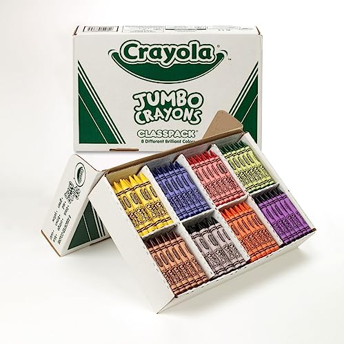 Crayola Jumbo Crayons Classpack (200ct), Large Toddler Crayons, Teacher Classroom Must Haves, Bulk School Supplies, Essential Preschool & Kindergarten Art Supplies - size: 200 Count (Pack of 1)