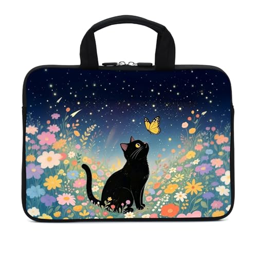 AMARY Laptop Sleeves 11.6" 12" Laptop Handle Bag Neoprene Notebook Carrying Pouch Chromebook Sleeves case (Cat-1) - color: Cat-1