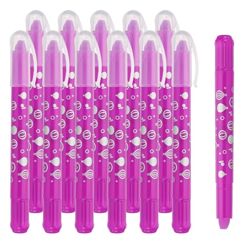 PATIKIL Watercolor Gel Crayon, 12Pcs Washable Twist Coloring Crayons Bulk Blendable for Coloring, Drawing, Painting, Purple Red Crayon - color: Purple Red