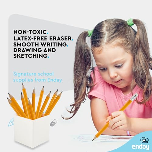 Emraw Enday Jumbo Pencils For Preschoolers (24 Pack) No 2 for Kids, Kindergarten School Supplies, Fat Pre-Sharpened Round Pencil with Eraser Top Thick Pencils for kids ages 4-8