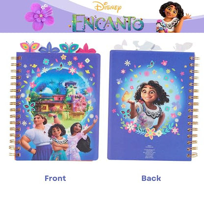Disney Encanto Tab Journal Notebook, Spiral Bound, 96 Lined Pages, 8 x 7 inches, Purple - style: Encantto