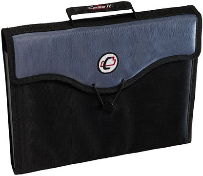 Case-it 13-Pocket Expanding File with Handle and Shoulder Strap, EFF-30-BLK - color: Black, size: 1 Pack