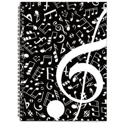 MAXCURY Blank Sheet Music Composition Manuscript Staff Paper Art Music Notebook Black 100 Pages 26x19cm - color: Music Note